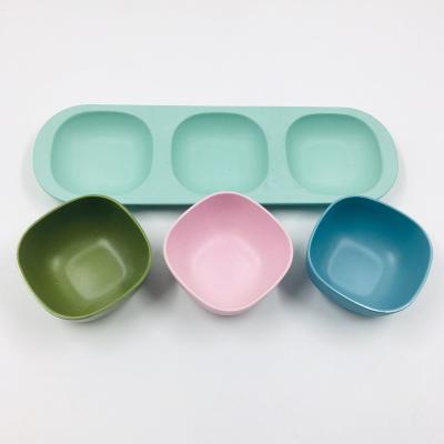 China Personility Degradable Bamboo Fiber Snack Bowl and Tray for sale