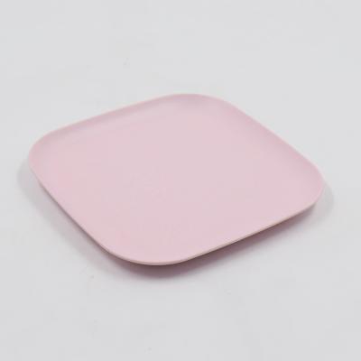 China Sustainable Cool Style Solid Color Recycled Bamboo Fiber Plates Plate Eco - Friendly And Non - Toxic for sale