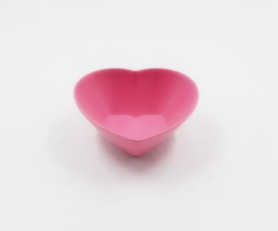 China Sustainable Biodegradable Heart Shaped Plant Fiber Snacks Salad Dressing Bowl for sale