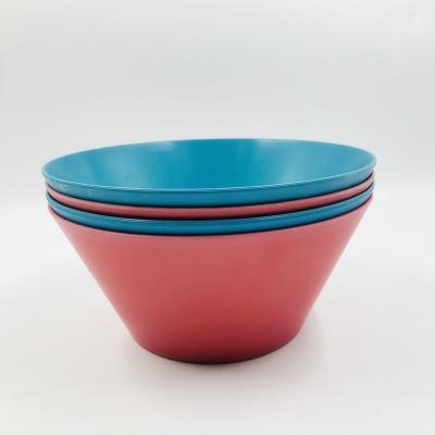 China Sustainable Fashionable Bamboo Fiber Dinnerware Sets Salad Bowl With Customs for sale