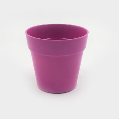 China Modern Custom Design Logo Color Wheat Straw Rice Husk Planter Flower Pots for sale