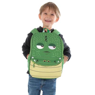 China Small Crocodile Waterproof Storage Bags Funny Cute Small Child Back Bag for sale