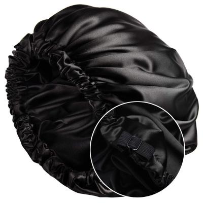 China breathable & Waterproof Custom Head Wear Drawstring Double-Sided Adjustable Silk Satin Hat for sale