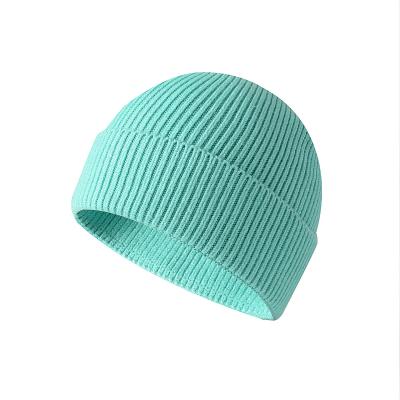 China High Quality Eco-friendly Winter Plain Dyed Beanie Hat 100% Custom Acrylic Warm Knitted Beanie for sale