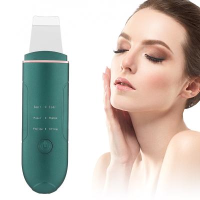 China Deep CLEANSING Skin Scrubber Skin Scrubber Spatula Blackhead Acne Removal Device Ultrasonic Facial Cleanser Pore Cleansing Peeling Lifting for sale