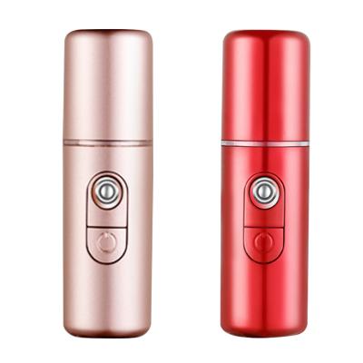 China Portable Mister Facial Steamer Spot Remover Skin Care Household Nano Facial Sprayer Body Nebulizer Instrument 20ml Mini Lipstick Shape USB for sale