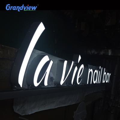 China 2021 solid and strong popular custom outdoor light led building signs advertising electronic front lighted led channel sign for store / building for sale