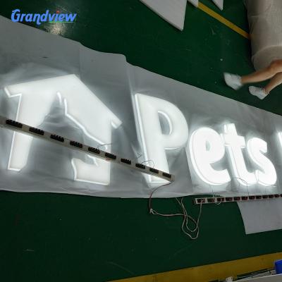 China Outdoor 3D Signage Custom Logo Store Business Customized Solid And Strong Led Wall Mounted Signs Wholesales Waterproof Advertising Sign for sale