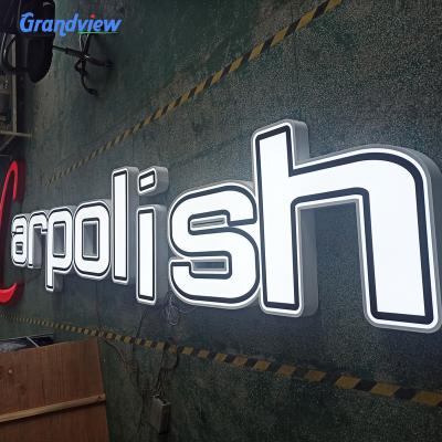 China Customized Solid And Strong Outdoor 3D Stainless Steel Channel Letter Business Store Channel Logo Acrylic Signage for sale