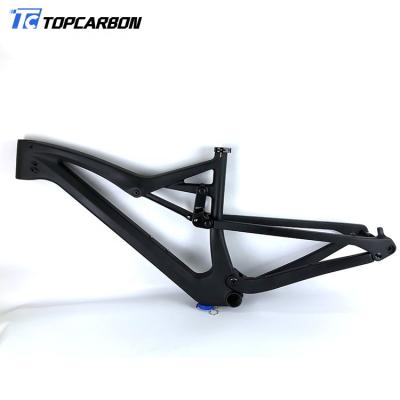 China High Quality Mountain Bikes Rear Travel Long Travel Carbon Fiber Suspension AM Lever MTB Frame 135mm To 150mm for sale