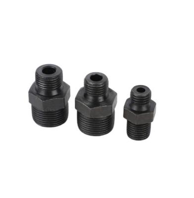 China Industry Black Hydraulic Pipe Fittings Carbon Steel Sets To Wire Male Metric Hexagon Transition Joints for sale