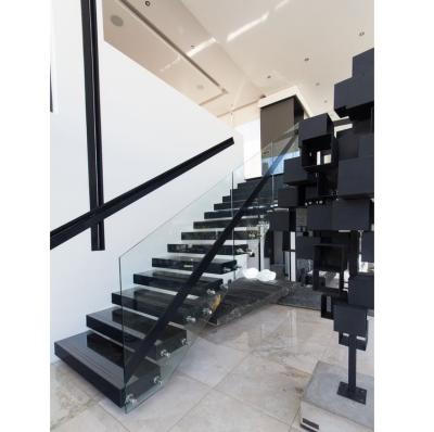 China Modern Black Marble Stairs Marble Metal Stairs Price for sale