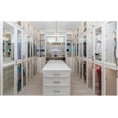 China Expandable Luxury Main Walk In Closet White Wardrobe for sale