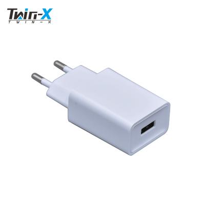 China Custom Universal Travel 5V2A USB AC Adapter Single Plug EU Logo 10w Mobile Phone Wall Charger for sale