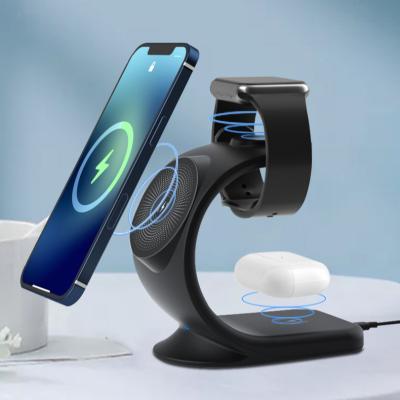 China Factory hot sales of home electrical appliances fast magnetic wireless charger holder 3 in 1 wireless charger holder 3 in 1 wireless charger holder for iwatch for sale