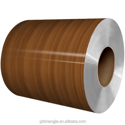 China Roofing CN Durable Stain-resistant Wood Grain Indoor Decorative Prepainted Aluminum Coil for sale