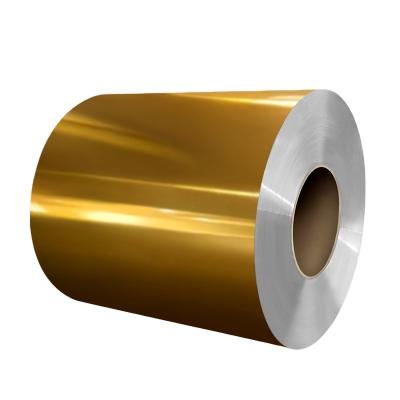 China Indoor decoration; construction; manufacturing China High Quality 1100 3003 0.8mm 1.0mm Golden Color Coated Aluminum Coil Sheet for Fan Blades for sale