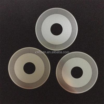 China Motor Parts Etching Stainless Steel Round Encoder Wheel / Optical Encoder Disc With Company Logo for sale