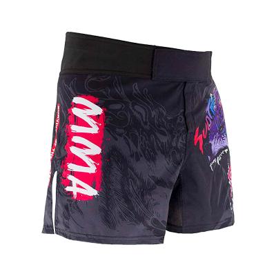 China Custom polyester / cotton printing muay thai shorts made of Sialkot industry top price material kicking from the makers of Muttahida Majlis-e-Amal boxing wears kick boxing for sale