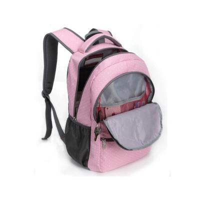 China New Design 300d Oxford Cloth Computer Waterproof Backpack Girls Pink Backpacks for sale