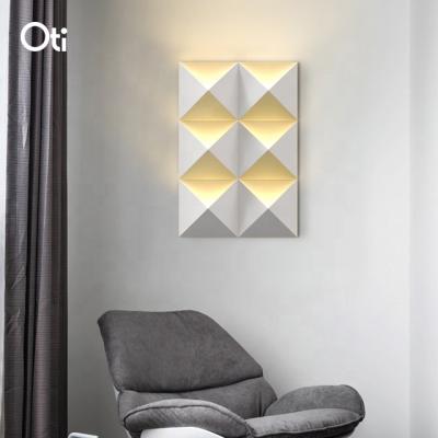 China Modern Geometric Pyramid Shape Simple Fashionable Minimalist Design LED 3W Wall Lamp for sale