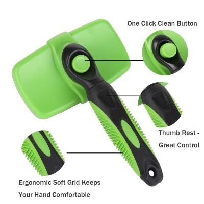 China Viable Pet Slicker Cleaning Brush Removes Tangles, Dog Grooming Brush for All Pet Sizes and Hair Types for sale