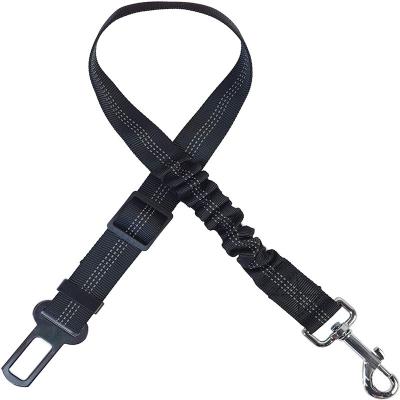 China Adjustable Car PET Safety Lanyard Strap Leash Hook Clip Restraint Durable Double Seat Belt Seat Belt for Car Dog Pets for sale