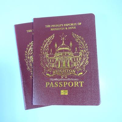 China Product Leaflet Custom Printed Leather Passport Book Cork Raw Material Passport Printing for sale