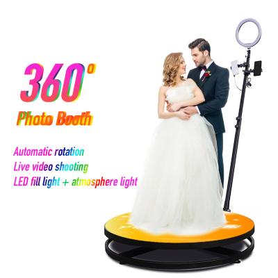 China 100cm Rotating 360 Photo Booth Machine Slow Motion Rotating Selfie Rig Portable Rotating Photo Booth Stand Auto Rotate Video for sale