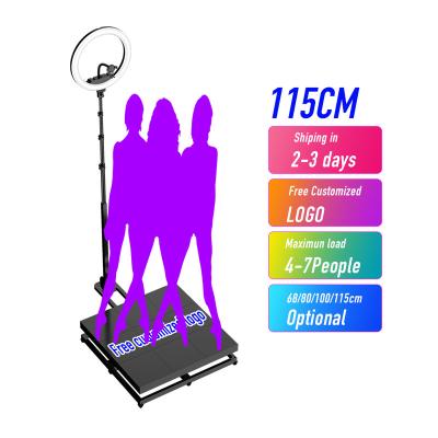 China 115cm Wireless Auto Rotating Photo Booth Wireless Selfie Tracking Rotating Face 115cm Wedding Business Photobooth for sale