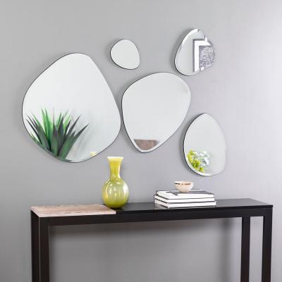 China Minimalist SWT Irregular Decorative Wall Mounted Metal INS Vanity Mirror Sets for sale