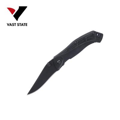 China Mini Assisted Opening Black Blade EDC Non-variable Pocket Folding Knife With Colored Aluminum Handle for sale