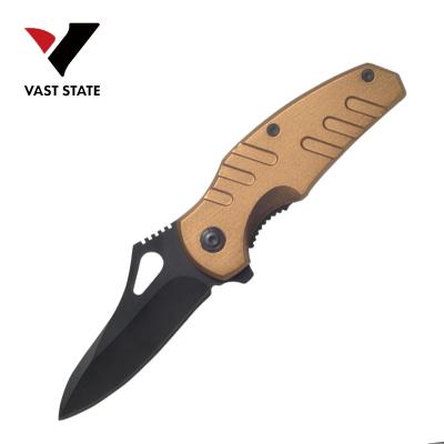 China Stainless Steel Non-variable Tactical Knife Handle Pocket Aluminum Folding Knife for sale