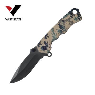 China New Arrival Non-variable Camouflage Coated Glass Breaker Foldable Pocket Knife for sale