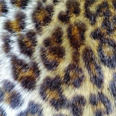 China Leopard Print Imitation Animal Fur Fabric Faux Fur For Coat Blankets for sale