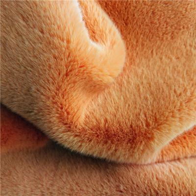 China Toy Hot Sale 750G/M Faux Rabbit Fur Fabric For Winter Coat Blankets for sale