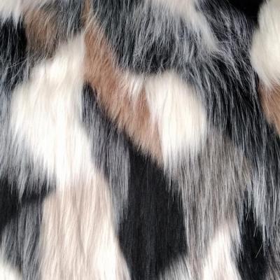 China Popular Soft Long Garment Pile Jacquard Faux Fur Fabric for sale