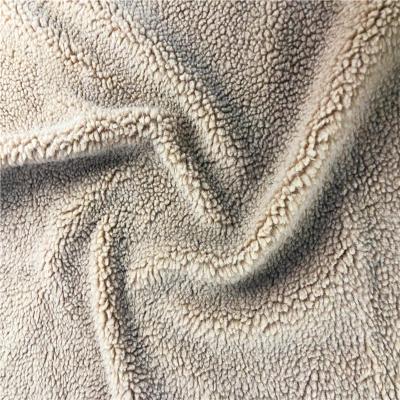 China Cheap Auto Upholstery Sherpa Faux Fur Fabric 100% Polyester For Blanket Or Jackets Or Toys for sale