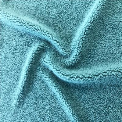 China 100% Auto Upholstery Polyester Sherpa Fur Fabric For Garment Or Toy for sale