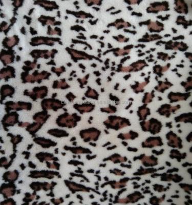 China New Design Flame Retardant Leopard Printed Faux Fur for sale