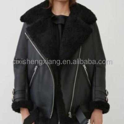 China Sustainable Hot Sale Fashion Ladies PU Bonded Jacket Woman PU Blazer for sale