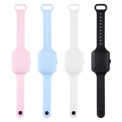 China No Hand Sanitizer Wrist Bands Silicone Watch Hot Selling Portable Sanitizer for sale