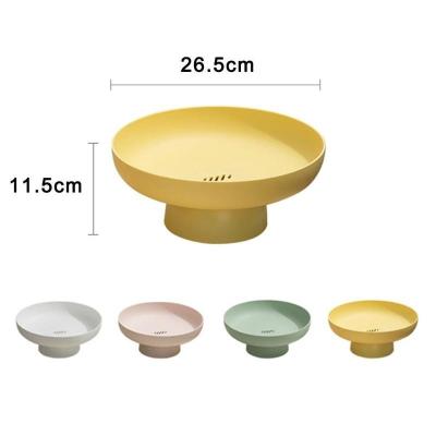 China Multi-Function Viable Vegetable Bowl Basket Fruit Drain Snack Storage Fruit Dish Container for Table Centerpiece for sale