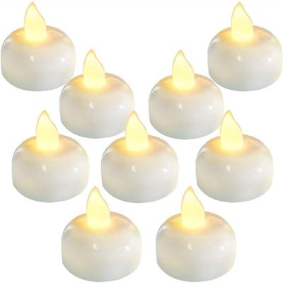 China Waterproof Flameless Flickering Birthdays LED Candles Floating On Water Tea Light Electric Candles for sale