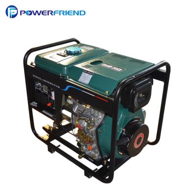 China Air Cooling Open Frame 7kw 7kva Small Portable Diesel Generator 192fae PD8500E for sale