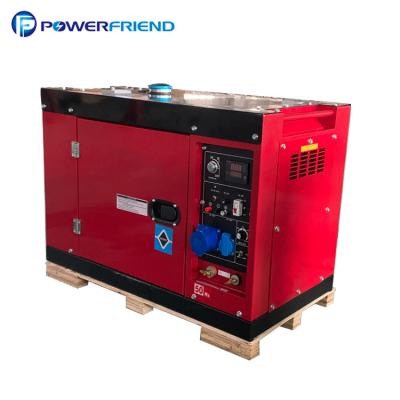 China 230a Air Cooled Generator Sets 192FAE Single Phase Super Silent Diesel Welding Machine PD8500ESW for sale