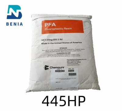 Cina Dupont PFA 445HP Perfluoroalcoxy PFA Forma di pellet di resina fluoroplastica per rivestimenti di tubi in vendita