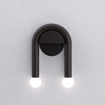 China 2021 New Product Ideas Modern Wall Sconce LED Wall Lamp Cool White Double U Shaped Head Wall Lights for sale