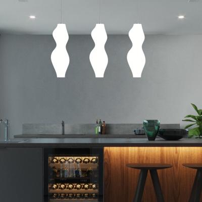 China Modern Decorative Plastic Designer Indoor Modern Shade Pendant Lighting Hanging Lamp For Home for sale