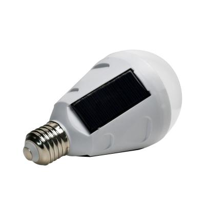 China E27 7W 280lm Portable Waterproof Rechargeable Emergency LED Light Lamp Solar Bulb for sale